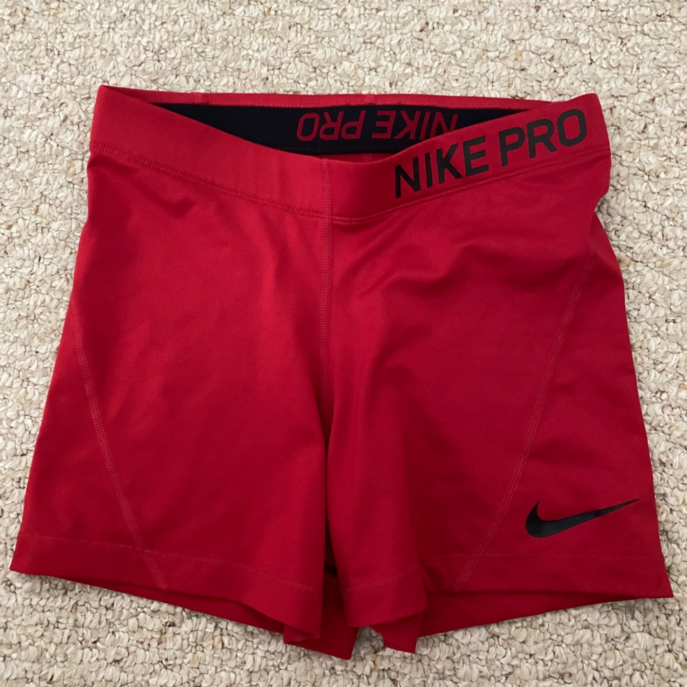 Red Nike Pro Spandex